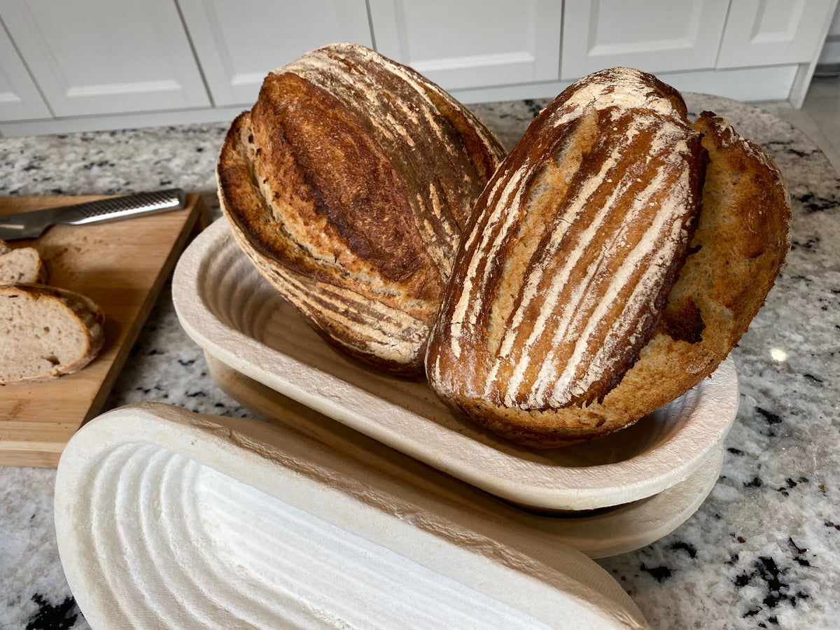 Long Oval Recycled Wood Pulp Bread Mould/Brotform various sizes Green