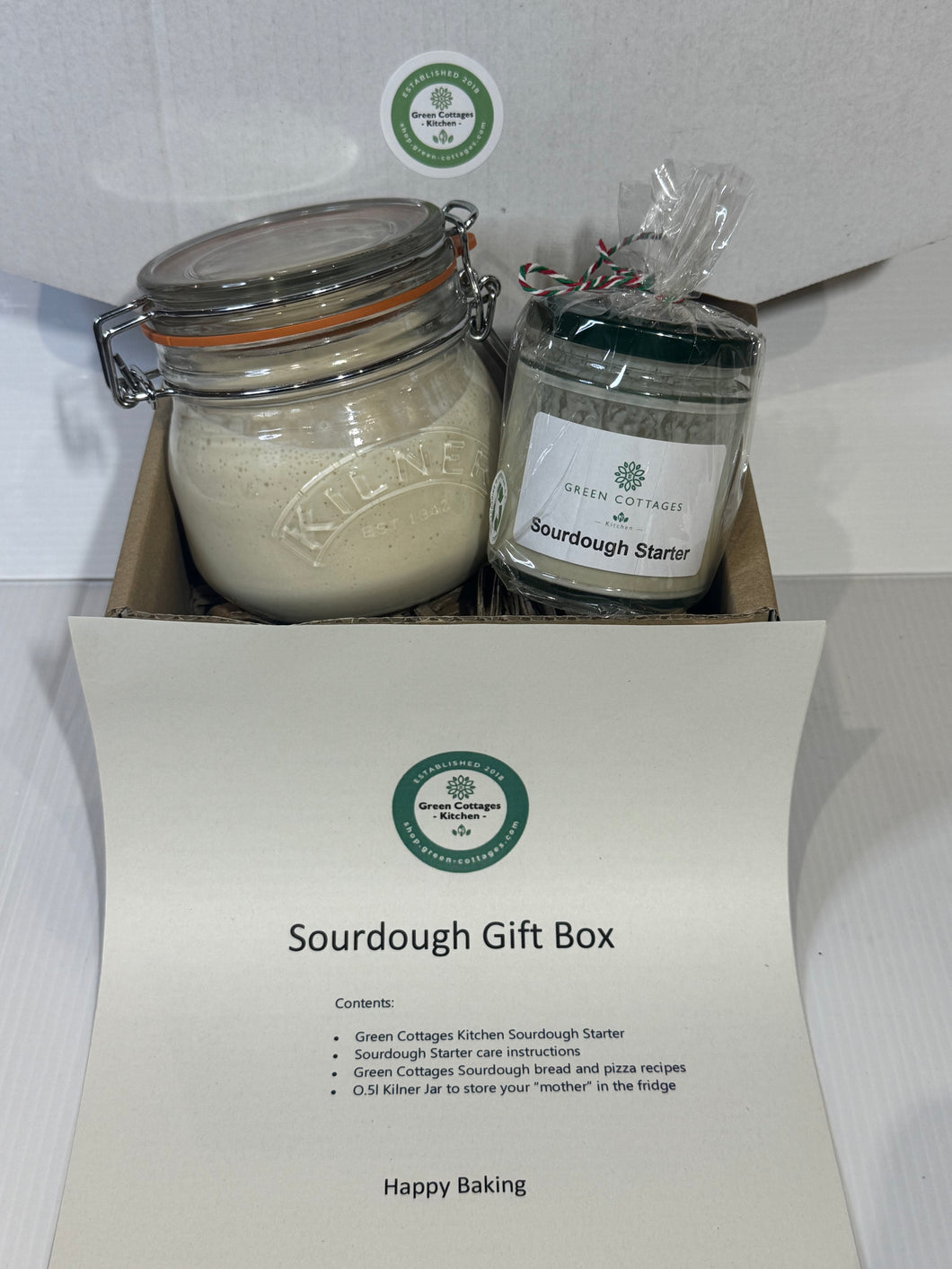 Sourdough Gift Set includes Starter + 0.5l Kilner Jar and recipes